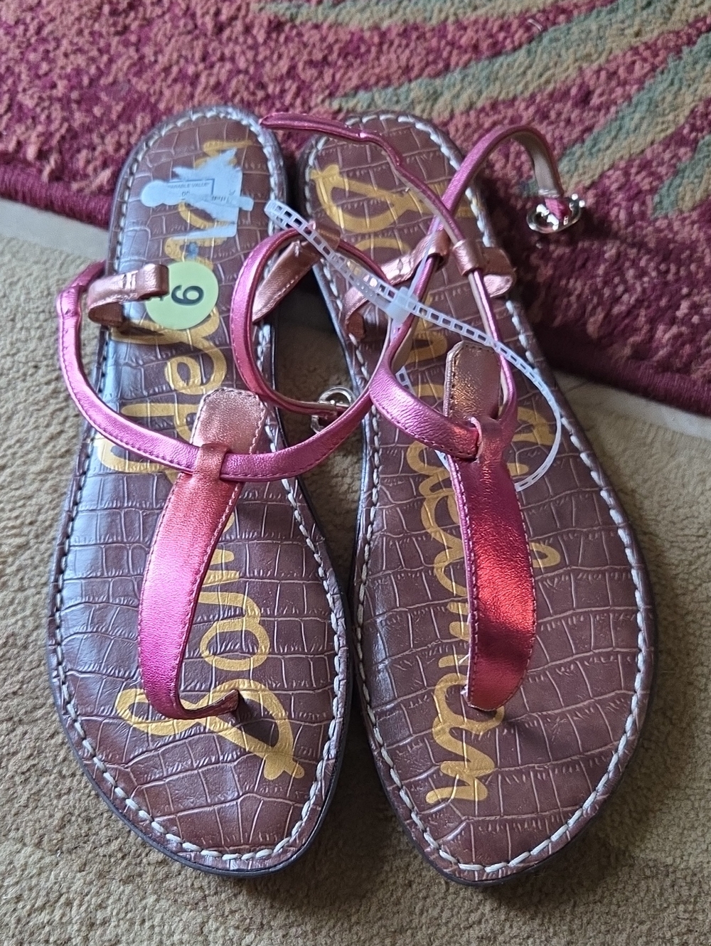 Nwt! Sam Edelman Metallic Pink Strappy Sandals  Gigi
